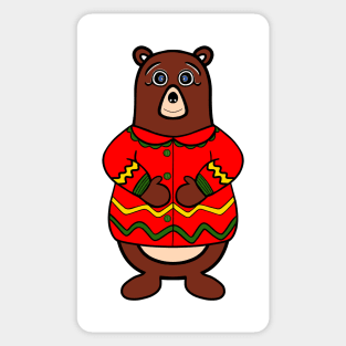 Funny Bear Beary Christmas Sticker